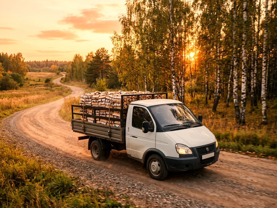 Доставка дров в Новом Уренгое — газель представительства Новый Уренгой
